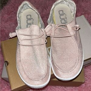 Hey Dude Wendy Glitter Pink Shoes